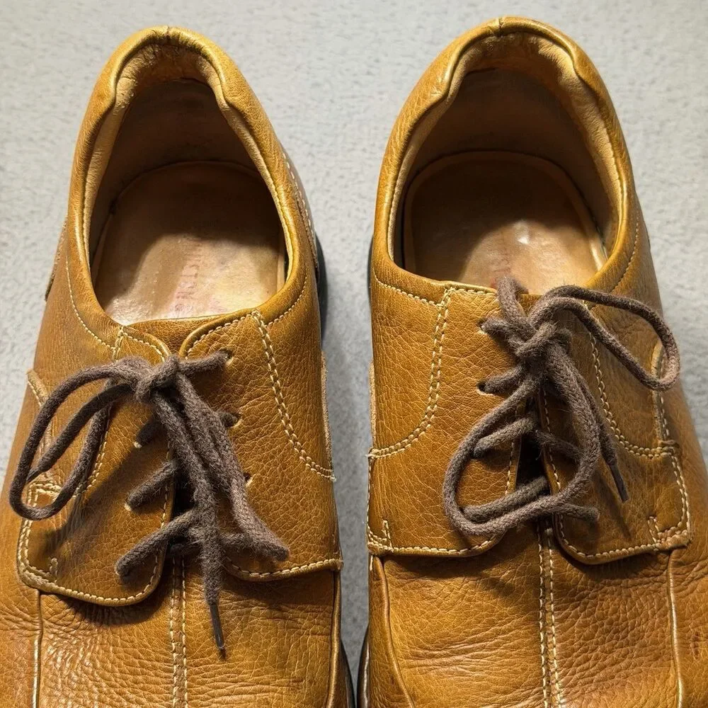 Johnston & Murphy Mens Size 8.5 M Brown Leather Split Toe Derby Dress Shoe